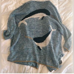 Anthropologie Rare Blue Narwhal Cardigan